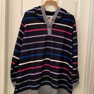 Brand new with tags navy striped hoodie from Lands’ End. Size 3x